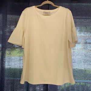 Velvet Short Sleeve Blouse